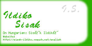 ildiko sisak business card